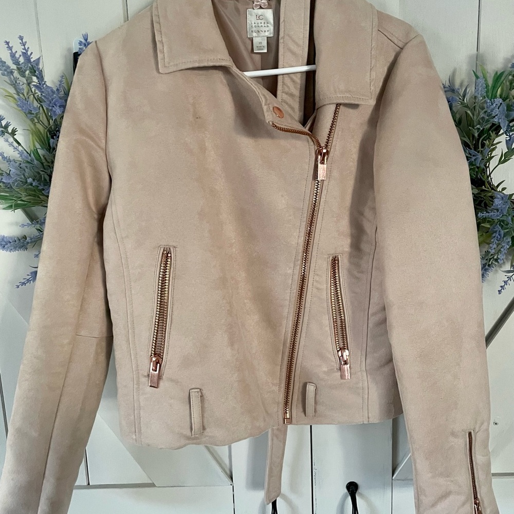 LC (Lauren Conrad) Moro Suede Jacket w/ Rose Gold Details